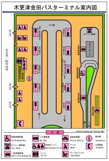 金田バスターミナルの一般車両 タクシー用駐車場 Ogu S Blog かずさ便り ちょっとだけpcの話も